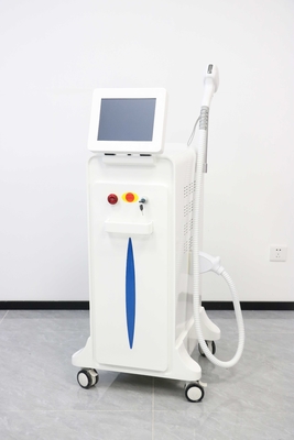 Soprano ad alta potenza, doppia maniglia, diodo laser per la depilazione, 4 lunghezze d'onda, ghiaccio, platino, titanio per la depilazione