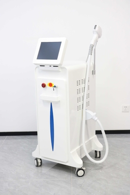 Soprano ad alta potenza, doppia maniglia, diodo laser per la depilazione, 4 lunghezze d'onda, ghiaccio, platino, titanio per la depilazione