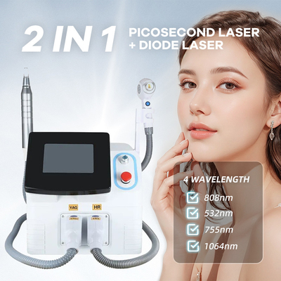 Rimozione dei capelli Nd Yag 755nm 808nm 1064nm Diode Laser Rimozione dei capelli e macchina di rimozione dei tatuaggi
