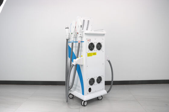 4 in1 macchina laser multifunzionale Magneto-ottica luce Verticale quattro maniglie depilazione laser indolore depilazione laser sicura depilazione laser togliere tatuaggi macchina RF