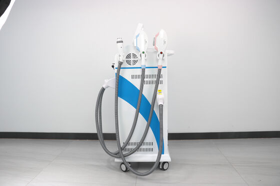 4 in1 macchina laser multifunzionale Magneto-ottica luce Verticale quattro maniglie depilazione laser indolore depilazione laser sicura depilazione laser togliere tatuaggi macchina RF