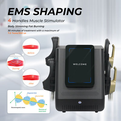 Macchina portatile per scolpire il corpo EMS con potenza di uscita di 2800 W, schermo da 12 pollici e tecnologia EMSlim per la stimolazione muscolare