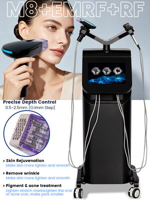 M8 RF Microneedling Beauty Machine con 4 pezzi a mano per penetrazione di energia profonda e stretta della pelle